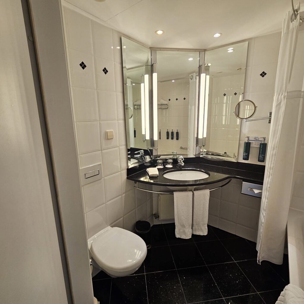 Hilton Berlin King Guest Room Bathroom