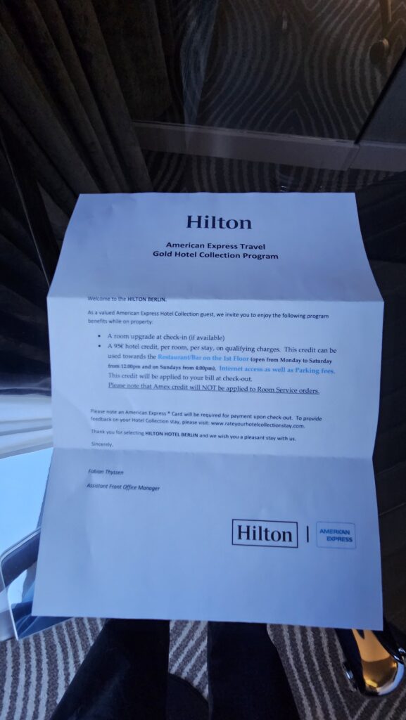 Hilton Berlin Amex THC Benefits