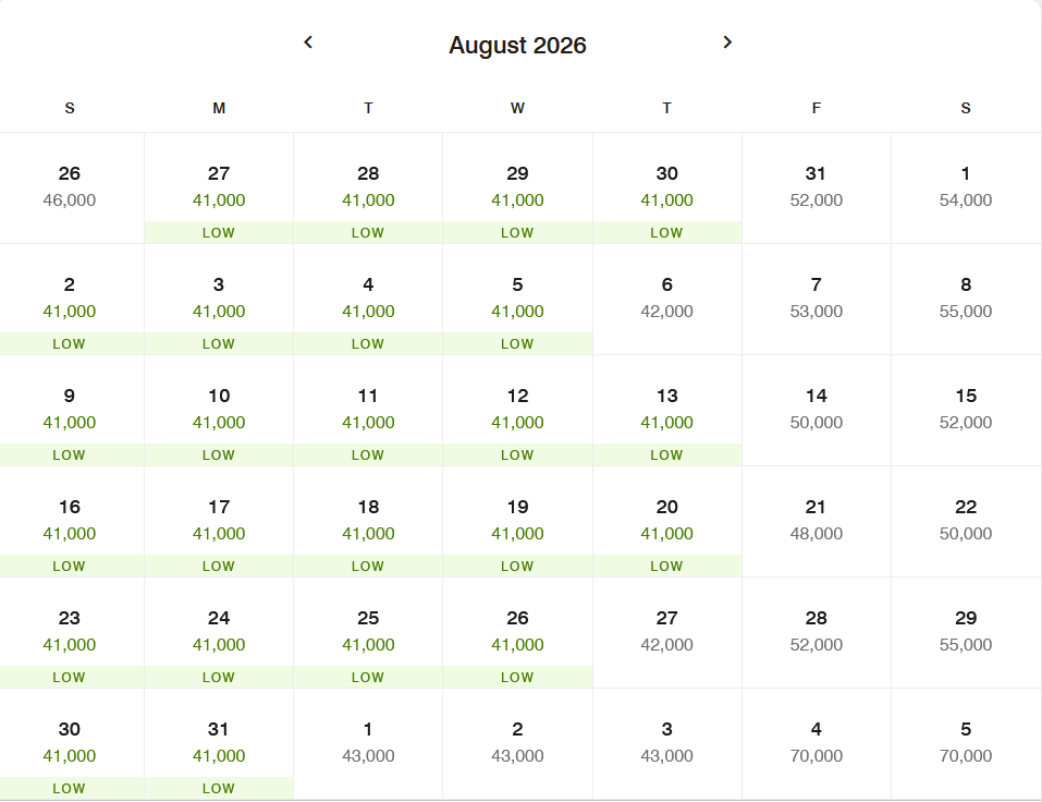 The Eliza Jane, Autograph Collection Points Rates